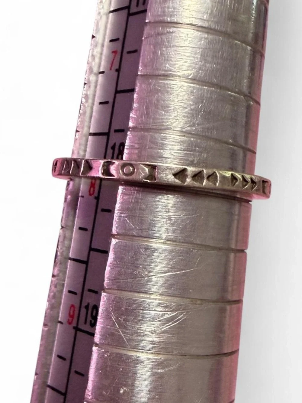 Vintage 925 Sterling Silver Geometric Southwestern Cutout Band Ring